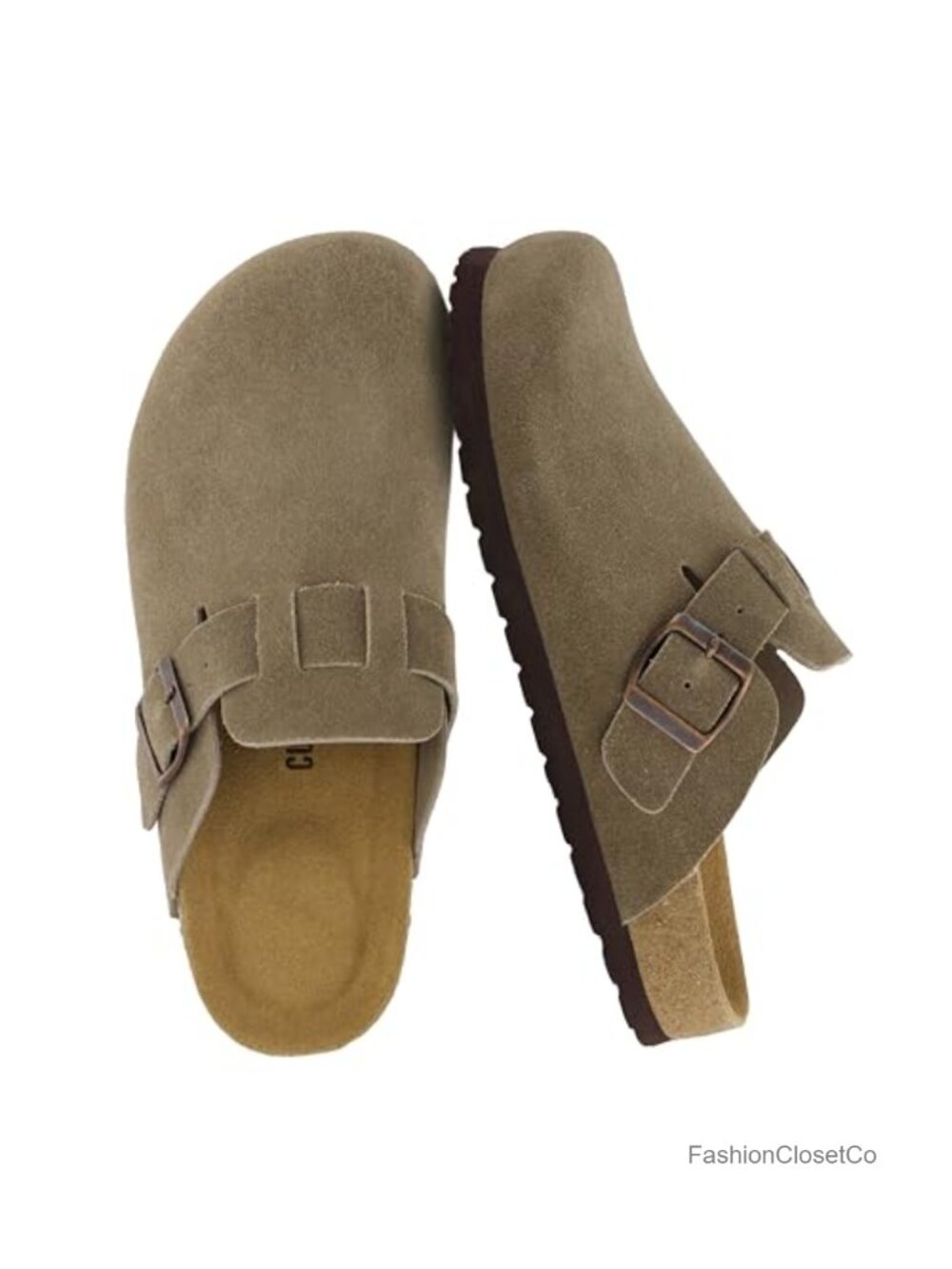 Genuine Suede Classic Clog Mules - Slip On Comfortable Shoes